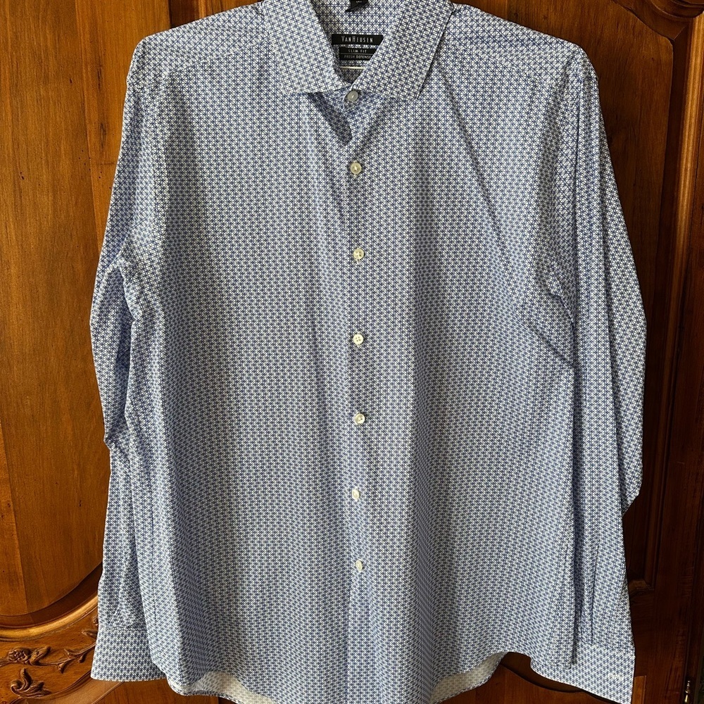 Van Heusen Men's Blue Patterned Shirt